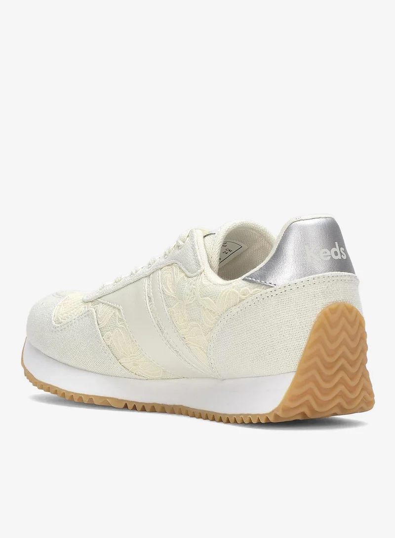 Keds Egret/Cream Keds Women's Rena Floral Lace Casual Sneaker Cream for Women | Best Price UAE